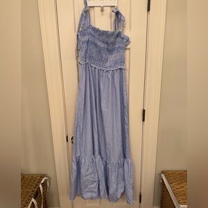 Blue Striped Maxi Dress